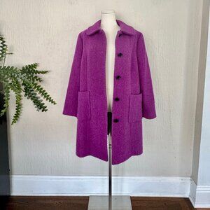 S O L D - LIKE NEW Beautiful Wool Bouclé Coat TALBOTS Orchid Purple/Fuchsia